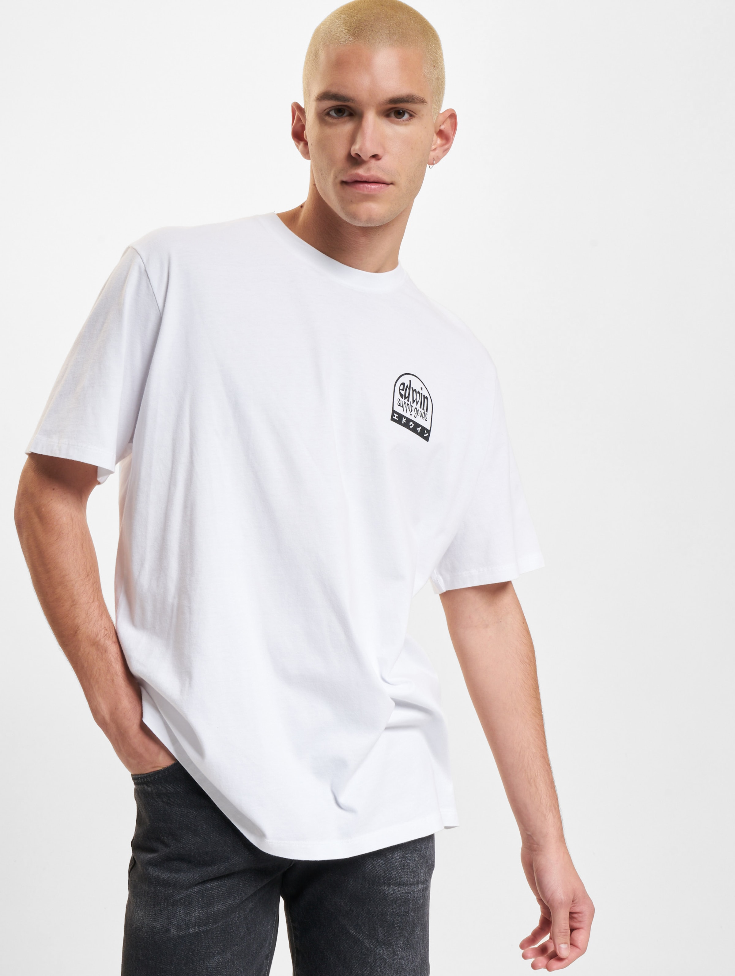 Edwin Fuji Supply Goods T-Shirt Männer,Unisex op kleur wit, Maat XL