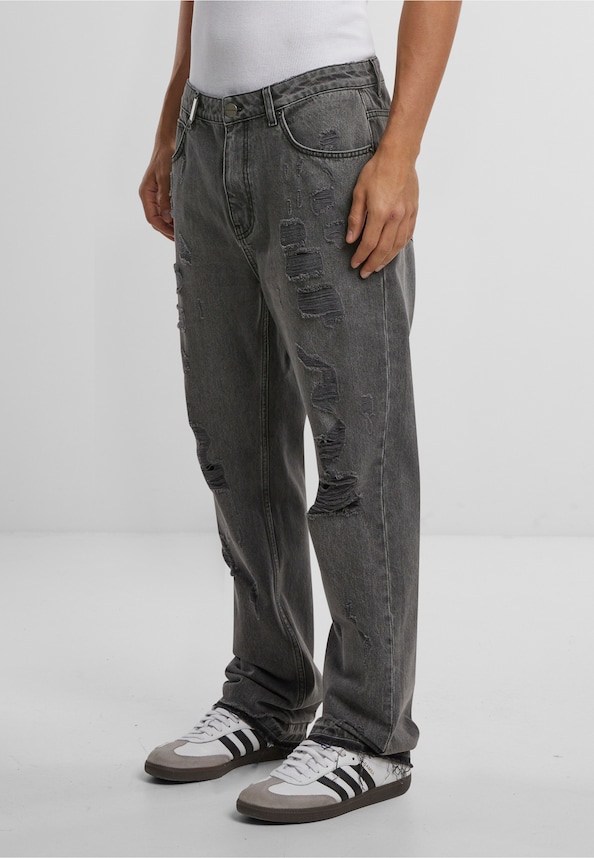Firio Destroyed Straight Jeans-2