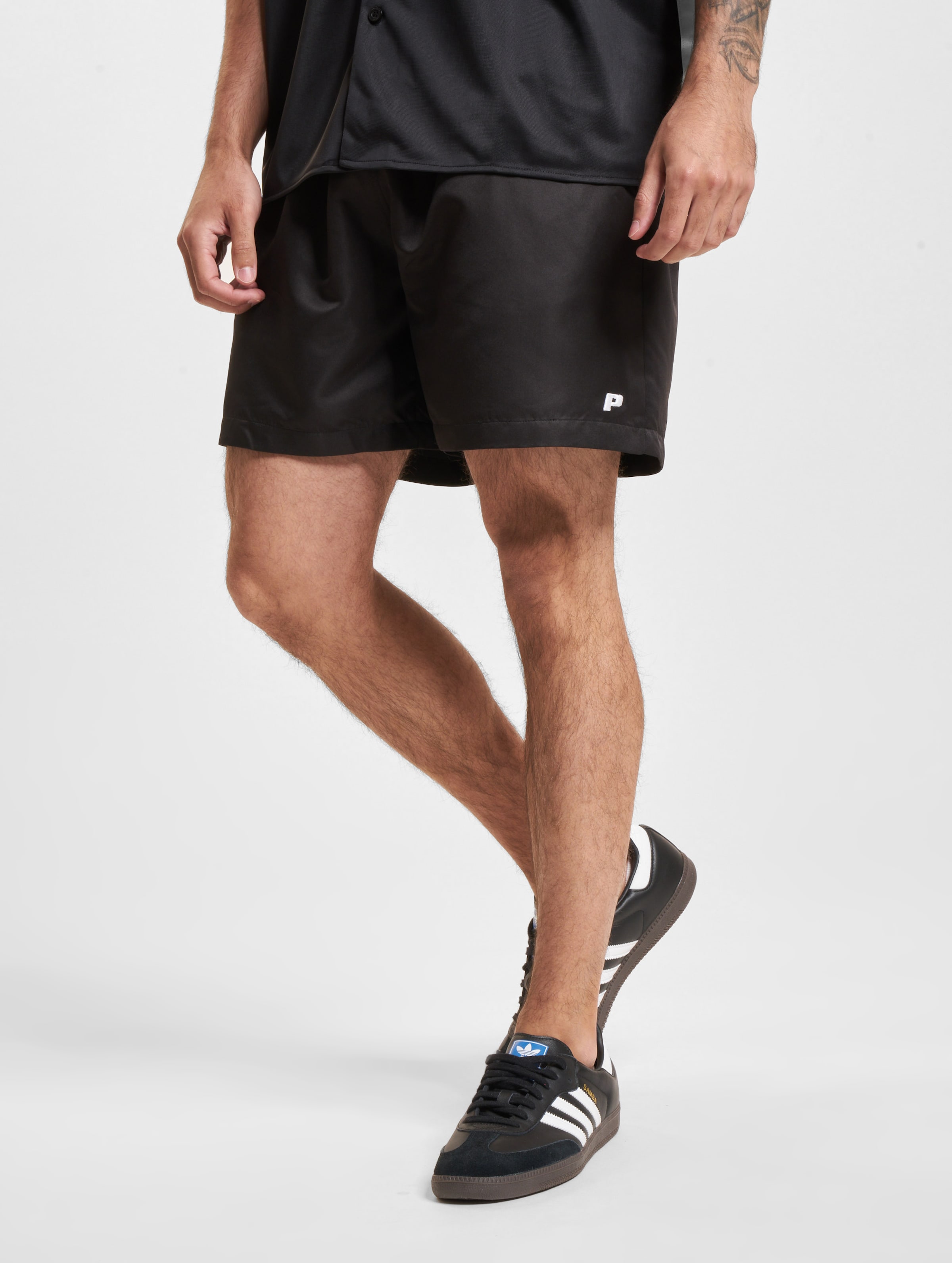 PEGADOR Logo Basic Shorts Männer,Unisex op kleur zwart, Maat XXL