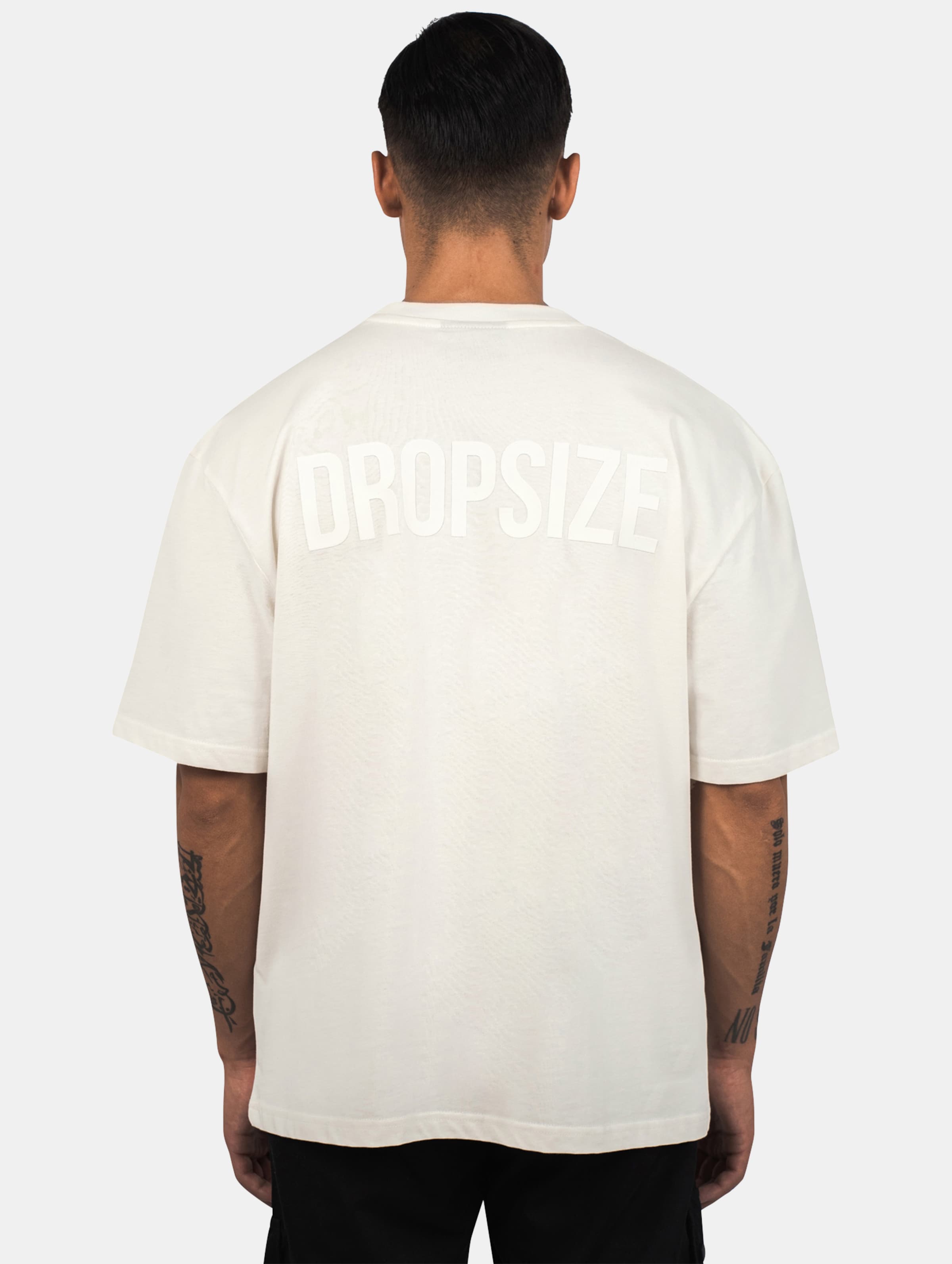 Dropsize Heavy Oversize HD Print T-Shirt op kleur wit, Maat L