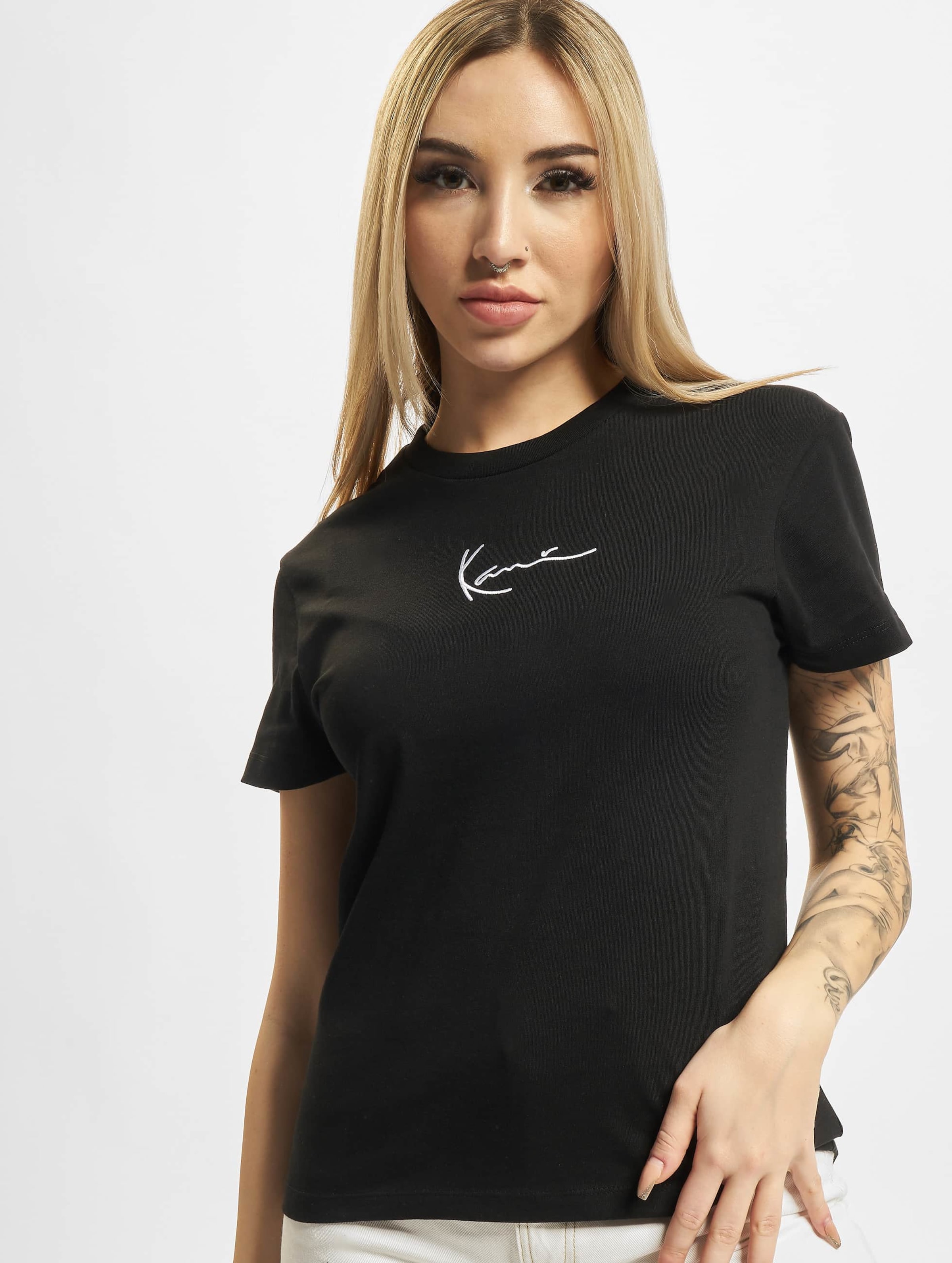 Karl Kani Small Signature T-Shirt Vrouwen op kleur zwart, Maat XL