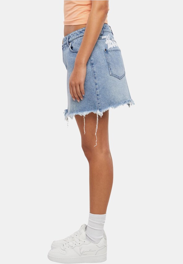 KW242-042-1 Karl Kani OG Old English Denim Skirt-2