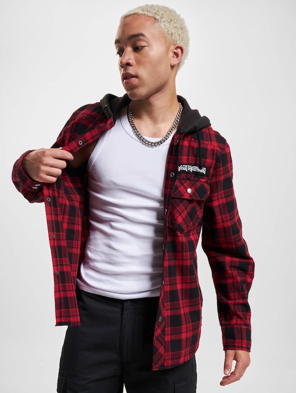 Iron Maiden Checkshirt Sweathood Eddy-0