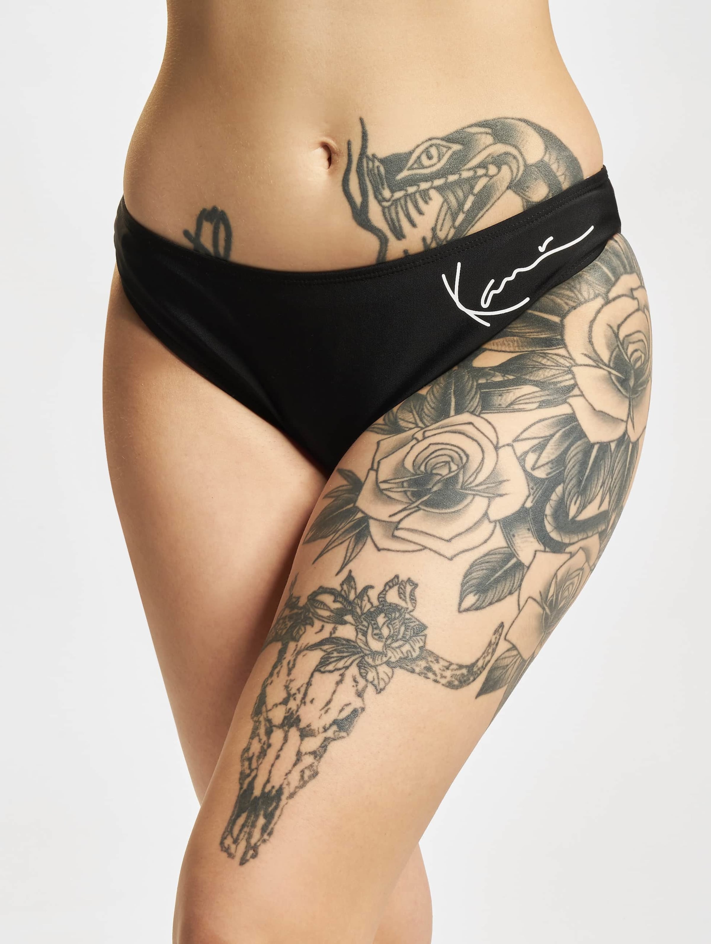 Karl Kani Small Signature Bikini Vrouwen op kleur zwart, Maat L