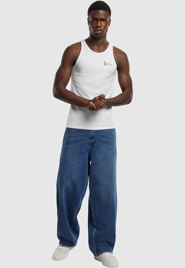 KM242-043-1 Karl Kani Small Signature Essential Waffle Tanktop 2 Pack-3