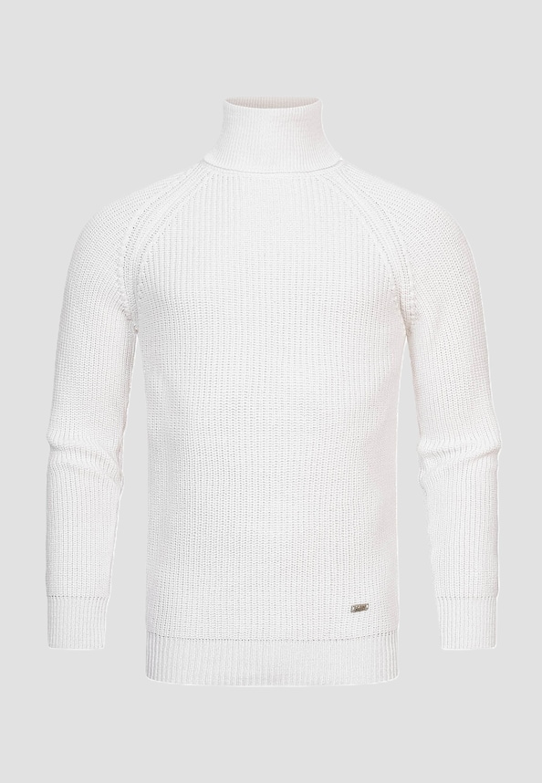 Rusty Neal Herren Grobstrick Sweater Rollkragen-0