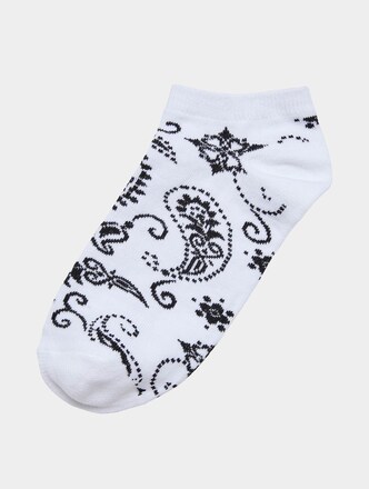 Bandana Pattern No Show Socks 5-Pack