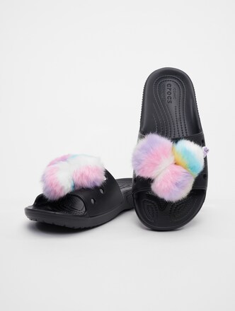 Crocs Classic Fur Sure Slide Badeschuhe