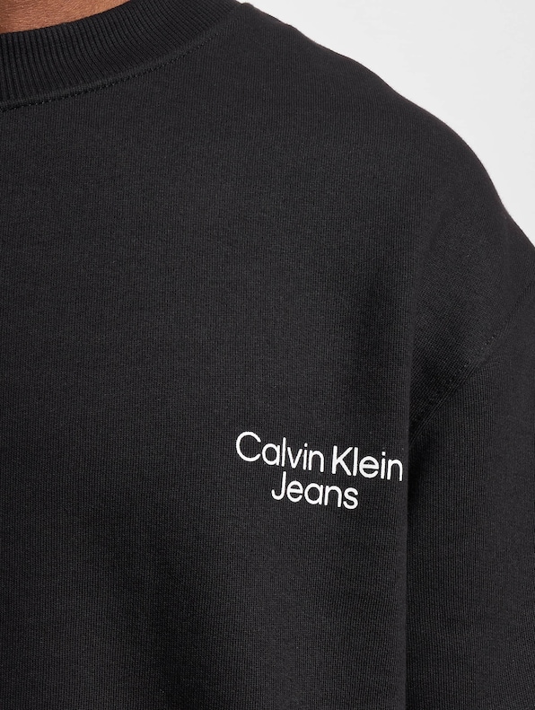 Calvin Klein Flower Logo Relaxed Crew Neck Sweater-4