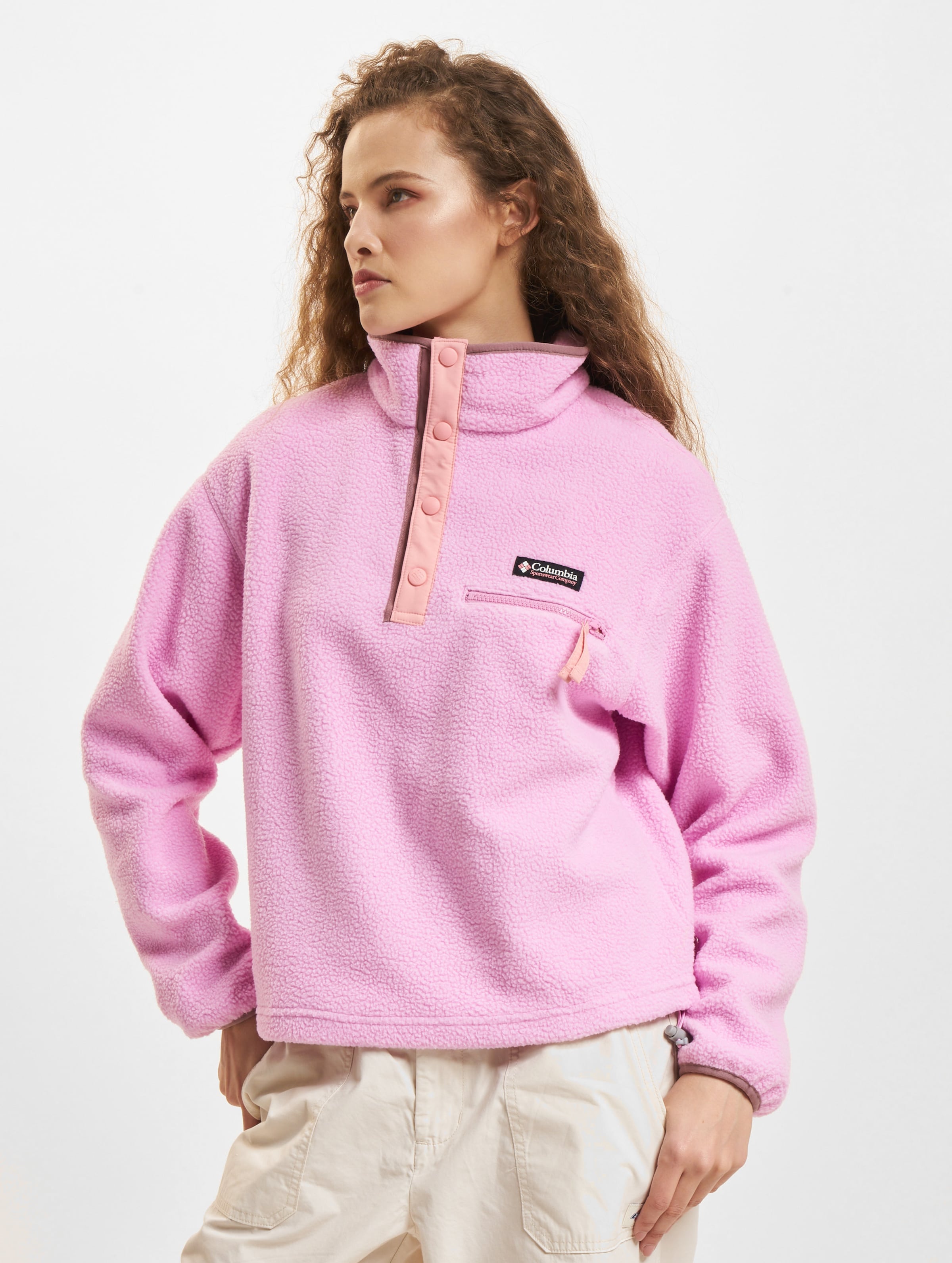 Columbia Helvetia™ Cropped Half Snap Fleece Vrouwen op kleur roze, Maat XL