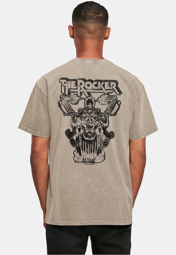 Thin Lizzy - Logo Rocker Acid Washed Oversize -1