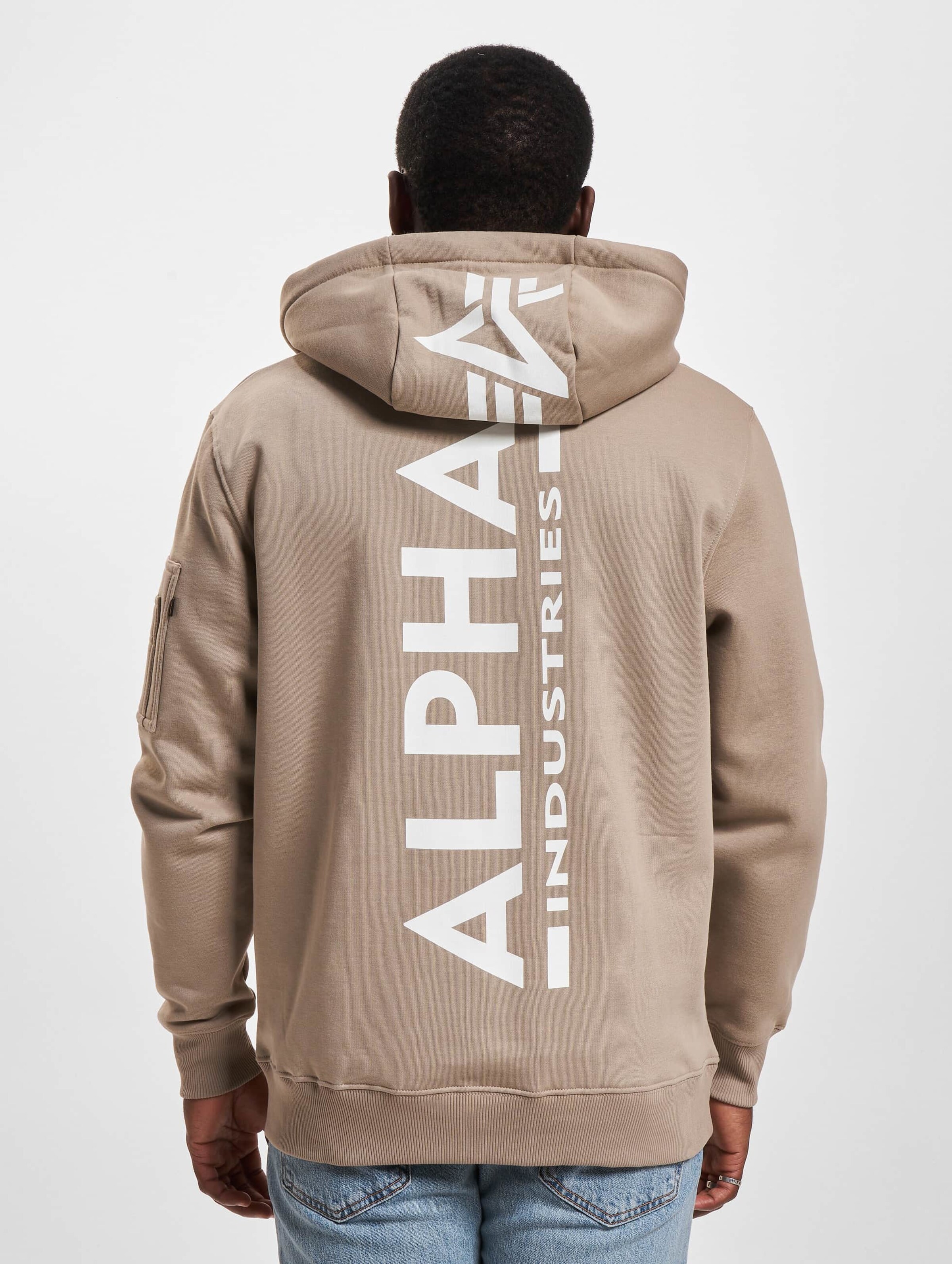 Alpha industries hoodie back print gold sale