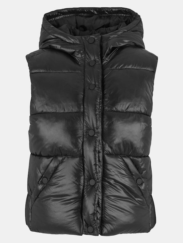 Ladies Recycled Shiny Puffer with Hood-4