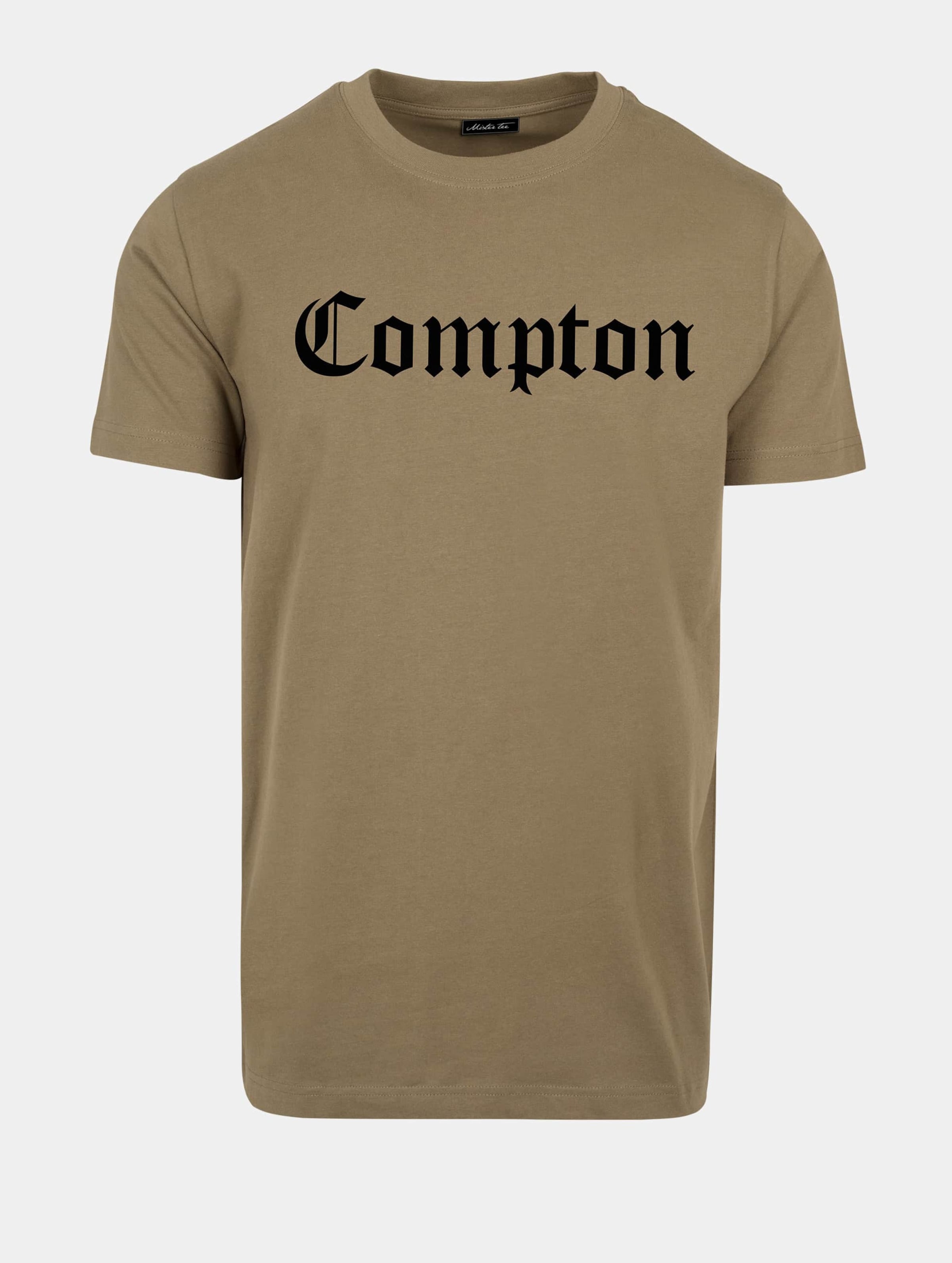 Mister Tee - Compton Heren Tshirt - XXL - Olijfgroen