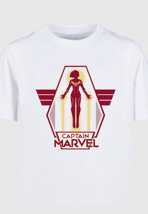 Kids Captain Marvel - Flying Warrior Basic T-Shirt-2