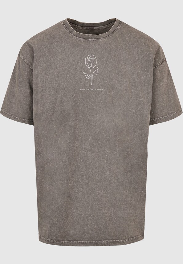 Spring - Tulip Flower Acid Washed Heavy Oversized Tee-2