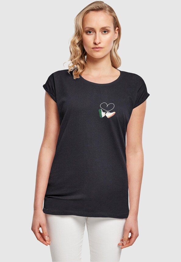Ladies Kicks Love Extended Shoulder Tee-0