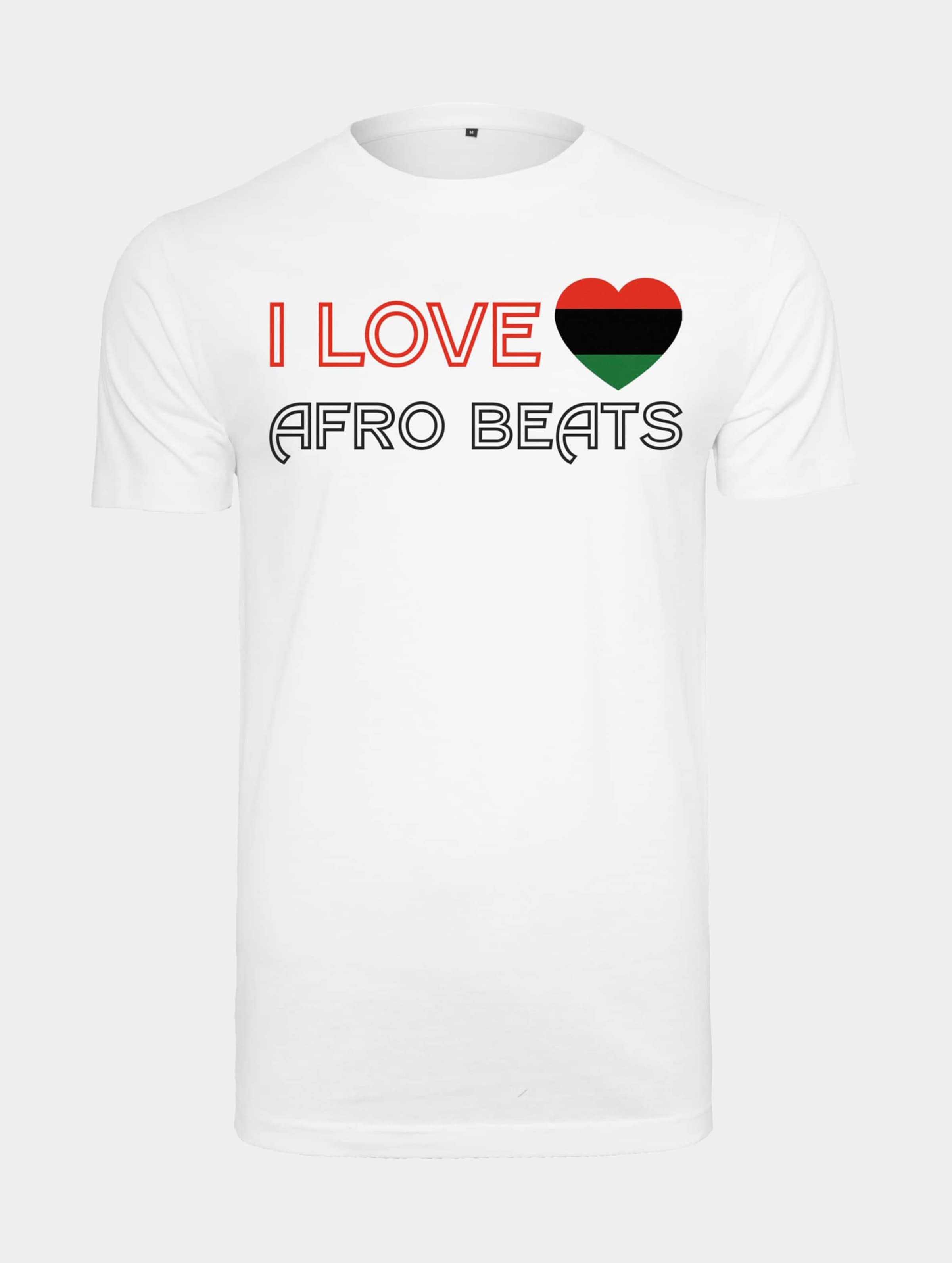 Mister Tee I Love Afro Beats Mannen op kleur wit, Maat 4XL