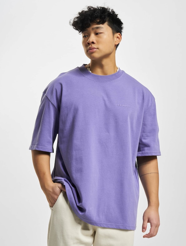 Logo Oversized Tee Vintage Washed Magic Violet Gum-0