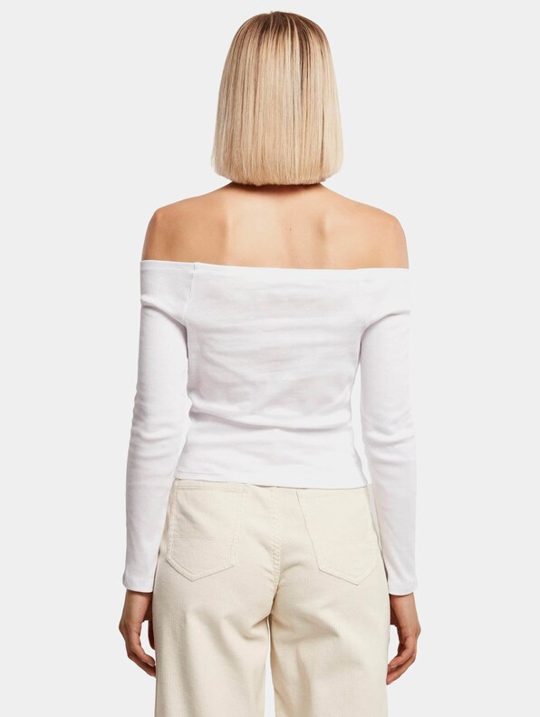 Ladies Off Shoulder Rib-1