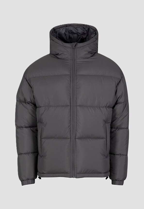 Basic Puffer Jacket with Hood-4