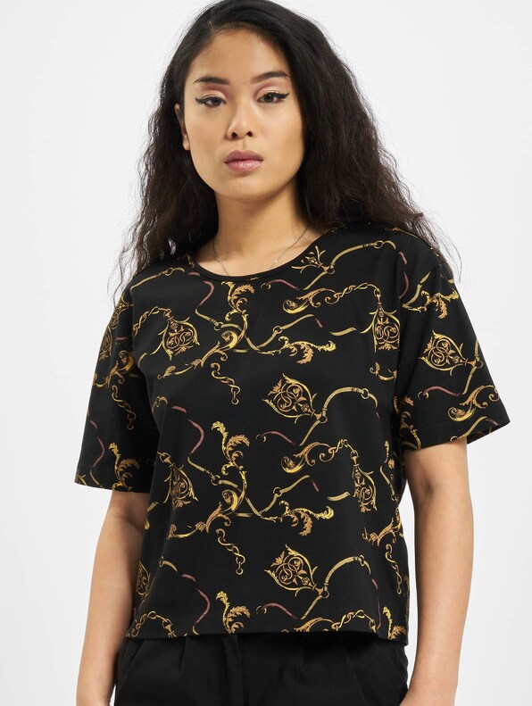 Ladies AOP Luxury Print Short Oversized Tee-2