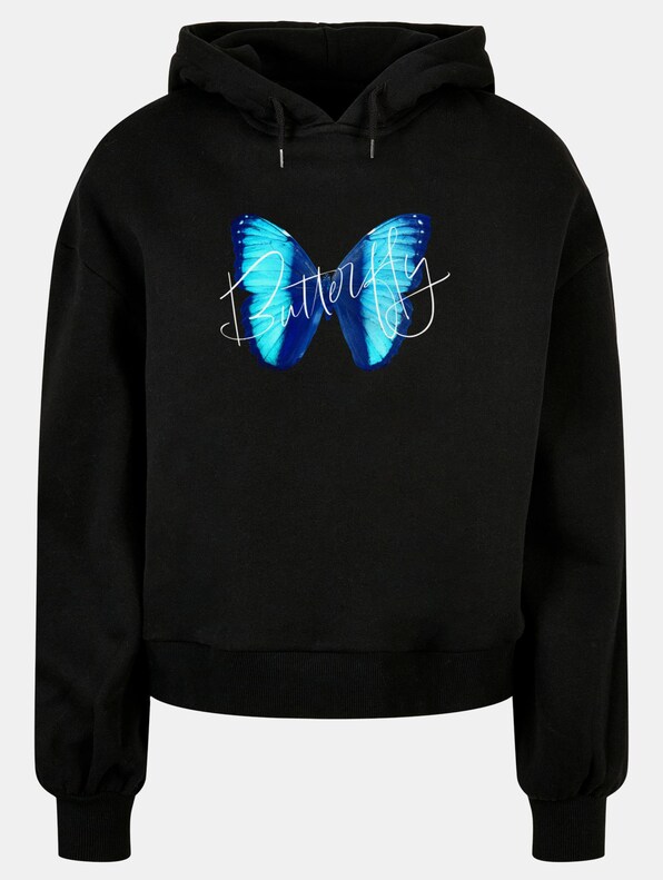 Ladies Butterfly Blue Organic Oversized -2