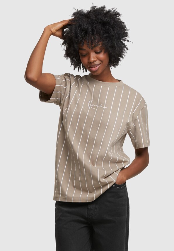 Small Signature Essential Pinstripe Os Tee-0