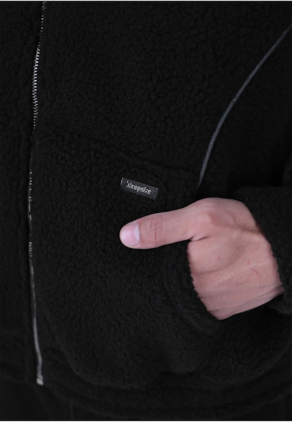 WAVY TEDDY ZIP HOODIE-5