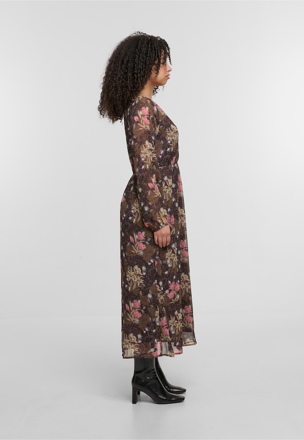 ONLY Damen Midi V-Neck Chiffon-3