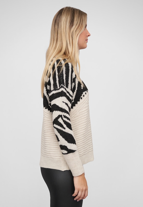 Knit sweater asymetric-3
