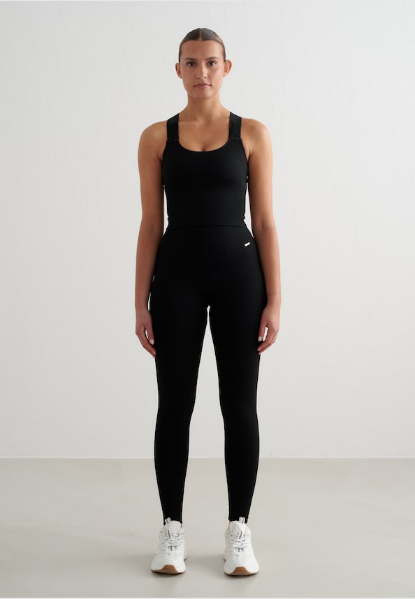 Ribbed Seamless High Support Bralette-3