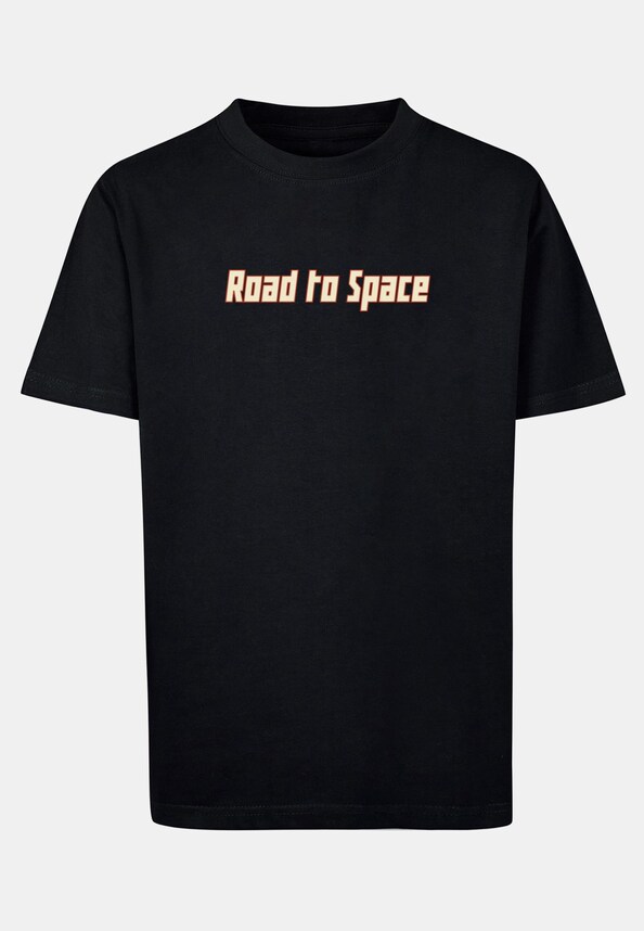 Road To Space Text Kids Basic Tee-0