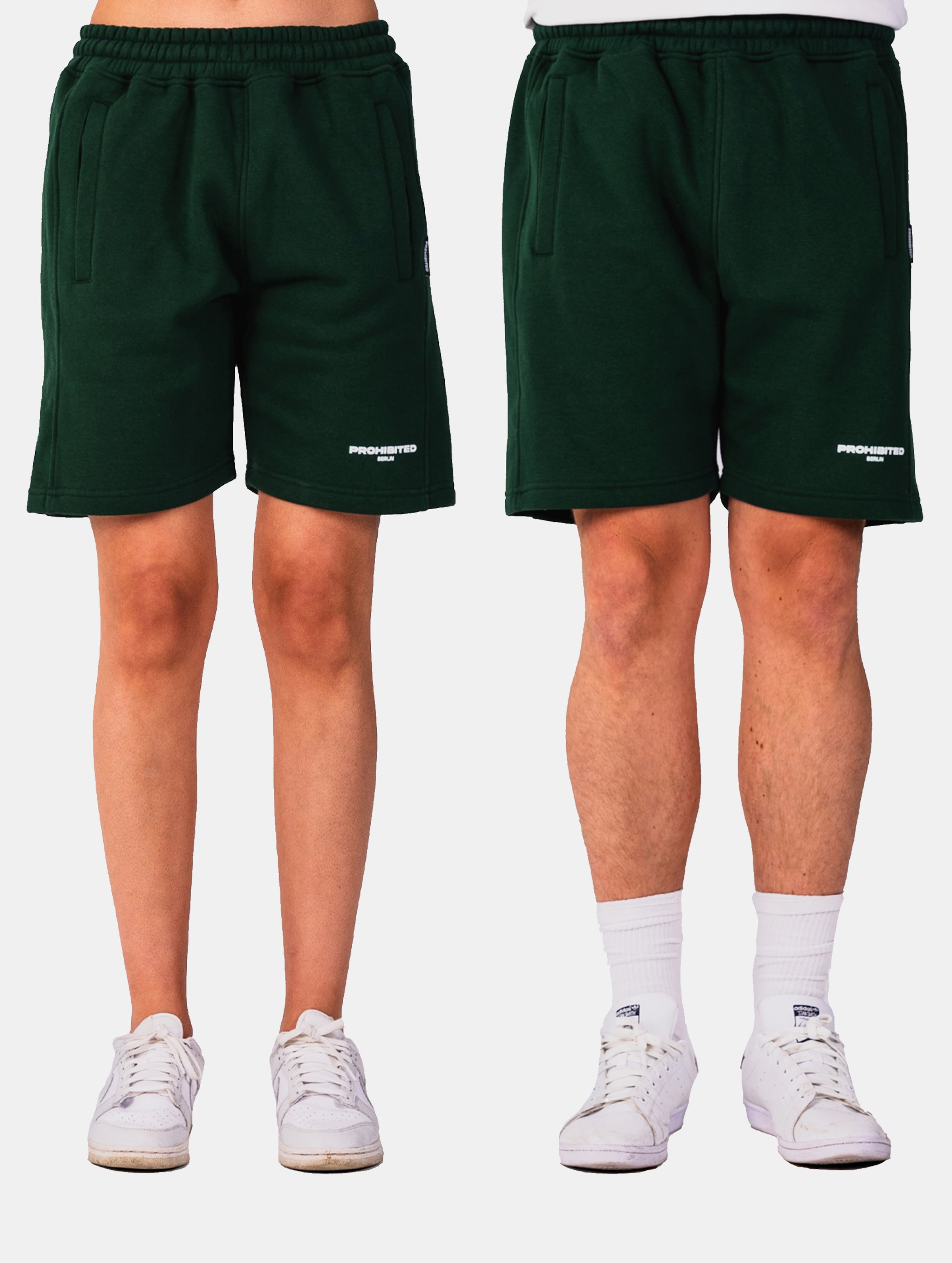 Prohibited Shorts Frauen,Männer,Unisex op kleur groen, Maat XL