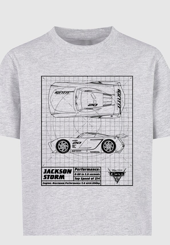 Kids Cars - Jackson Storm Blueprint T-Shirt-2