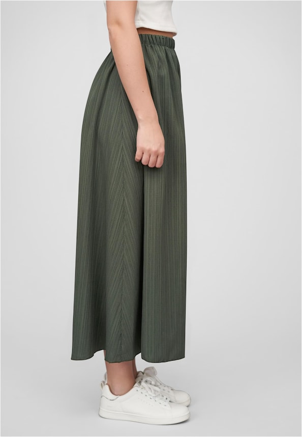 Cloud5ive Damen Longform Rock mit Strukturmuster und Gummibund-4