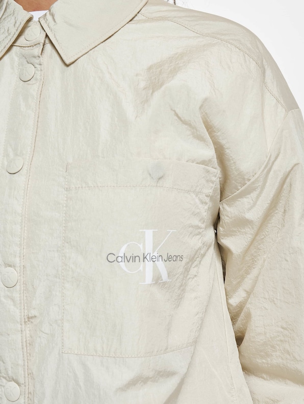 Calvin Klein Crinkle Reversible Transition Jacket Eggshell-5