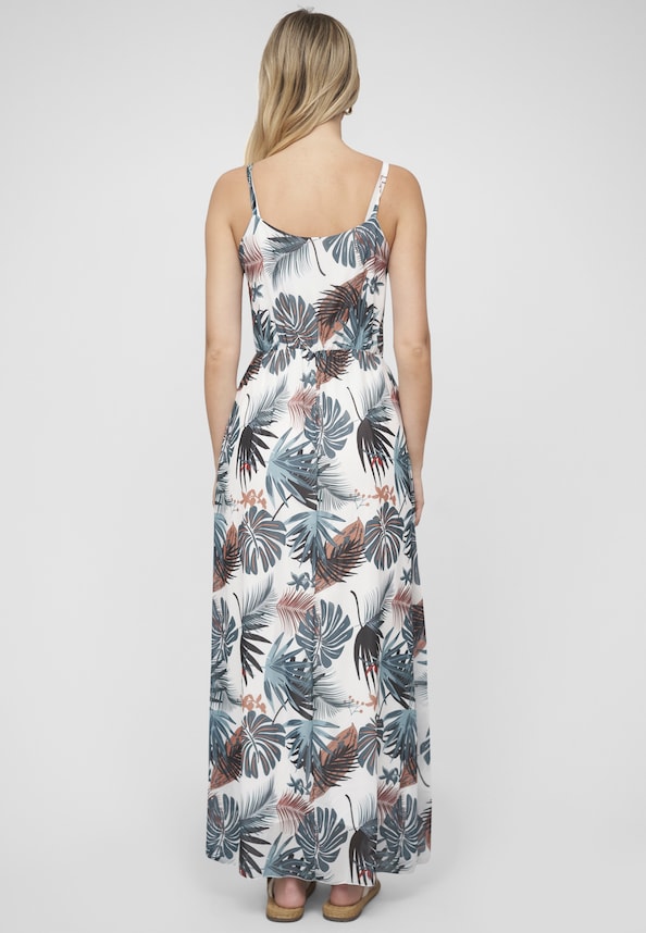 2-Layered Maxi-Dress Tropical Print-1