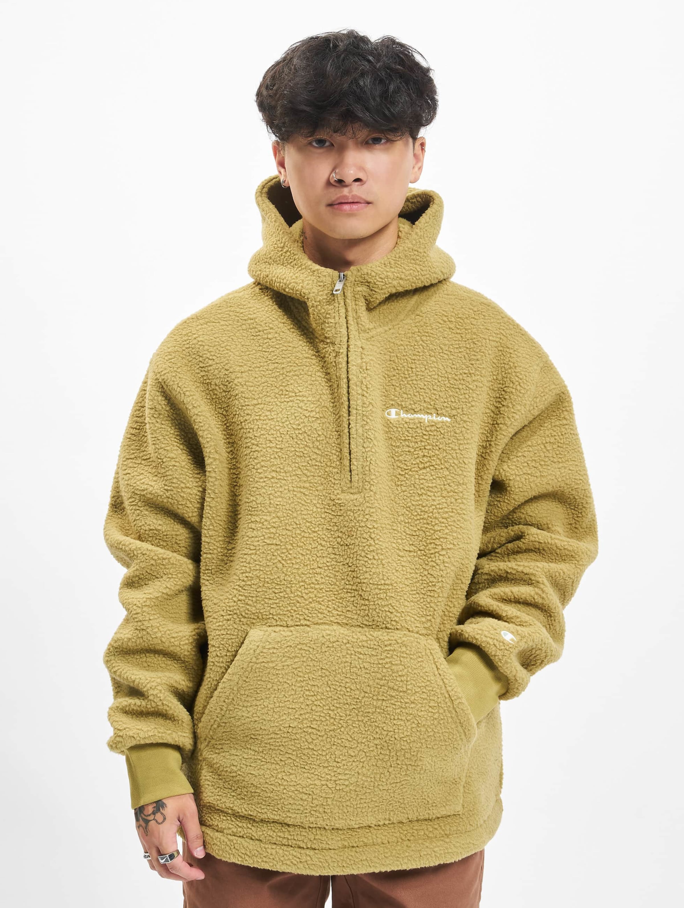 Teddy half sales zip hoodie