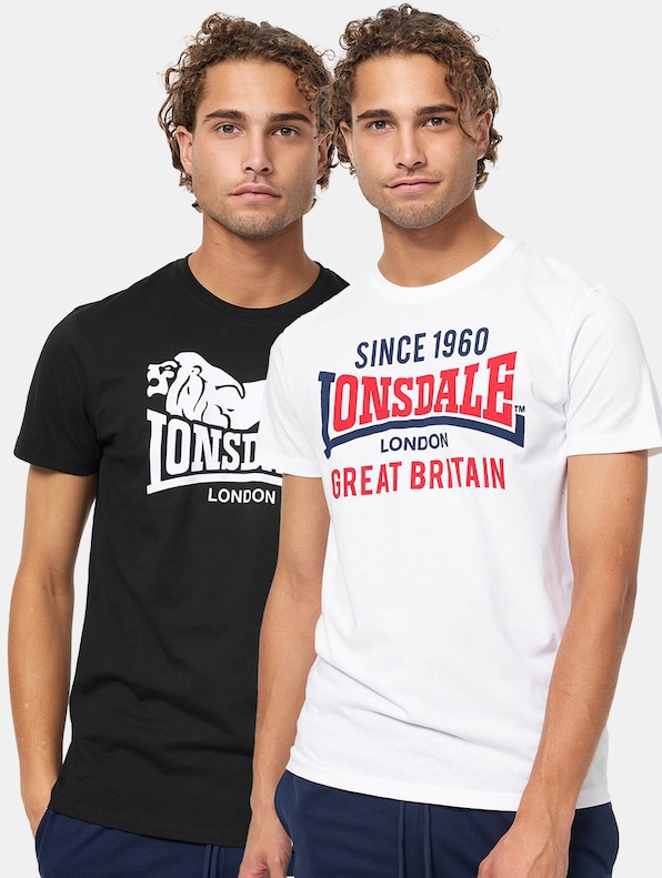 Lonsdale London Collessie Double Pack T-Shirts-0