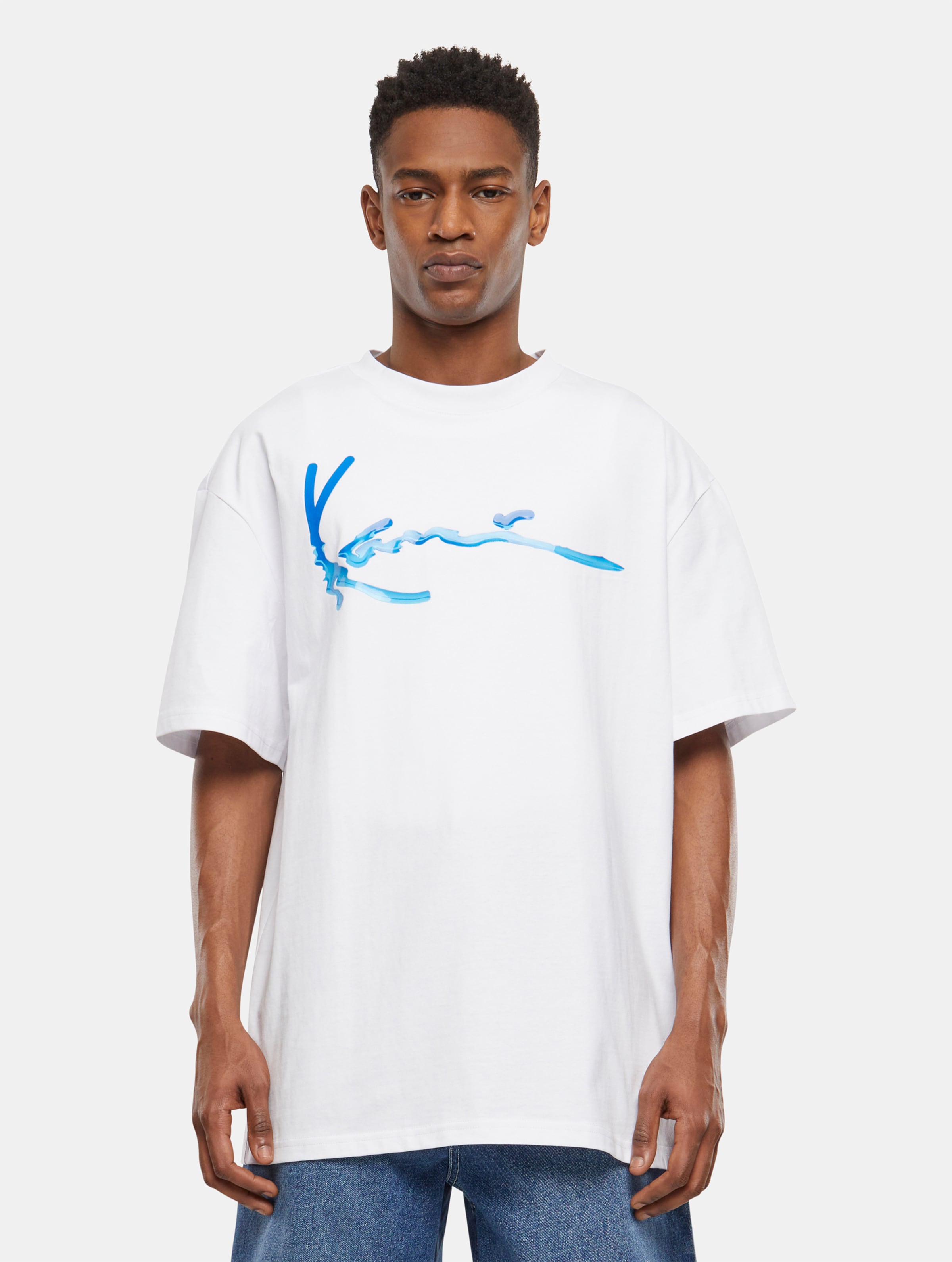 Karl Kani Water Signature T-Shirts White op kleur wit, Maat XS