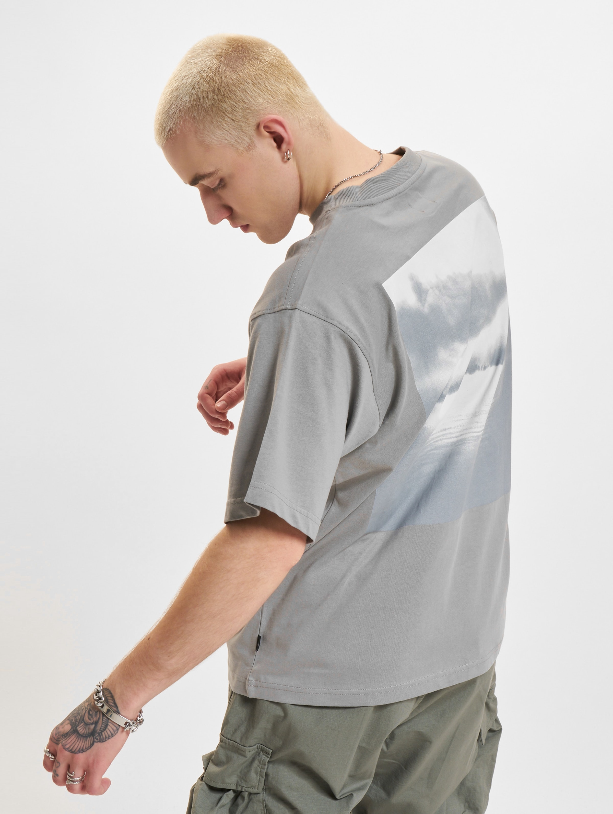 Jack & Jones Blasimon Graphic T-Shirt Mannen op kleur grijs, Maat S