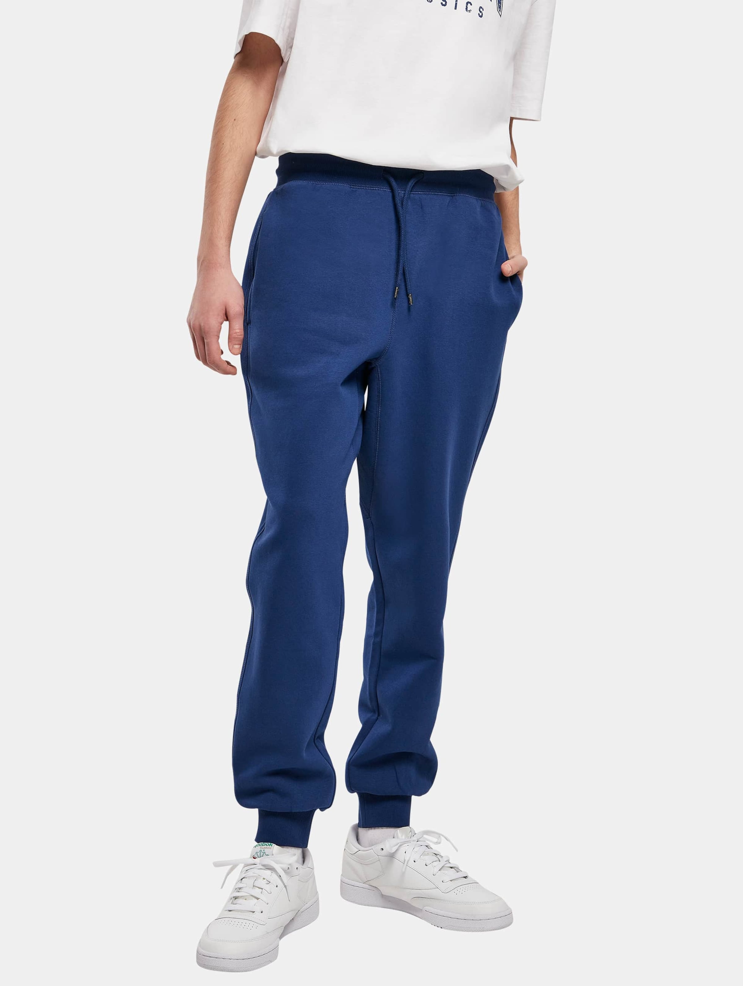 Urban Classics Basic Sweatpants Mannen op kleur blauw, Maat 5XL