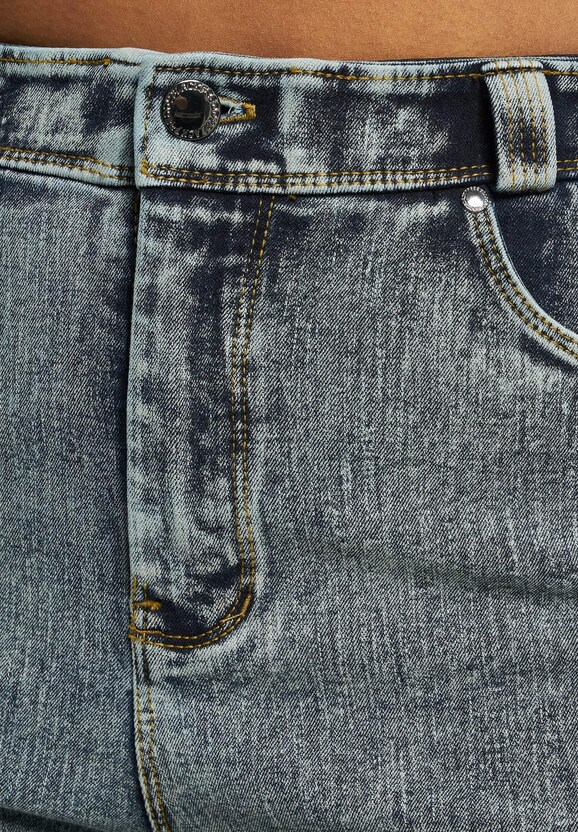 High Waist Wide Leg - Washed Denim-1