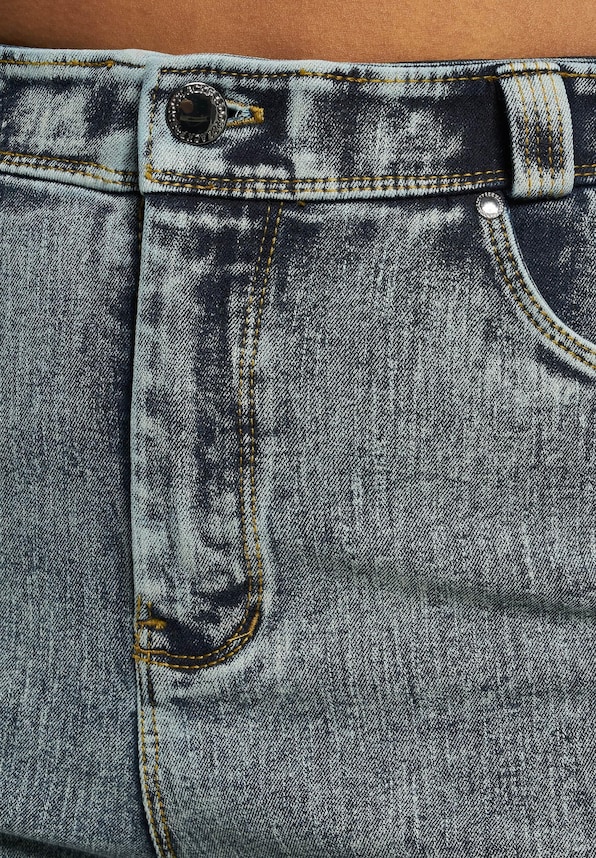 High Waist Wide Leg - Washed Denim-1