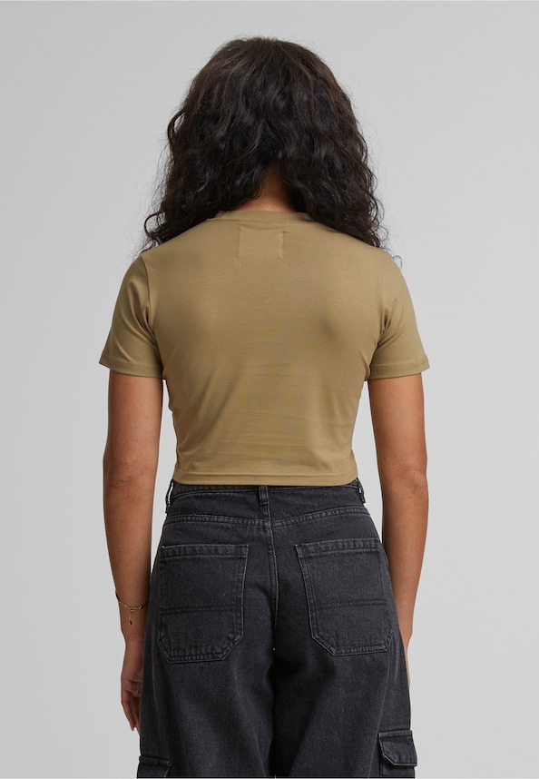 PEQUS Band Logo Crop Tops-1