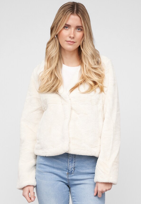 VIEBBA L/S FAUX FUR SHORT JACKET/TB-0