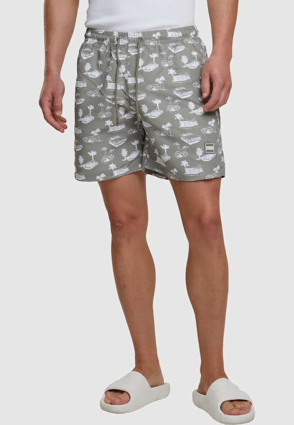 Pattern Swim Shorts-0