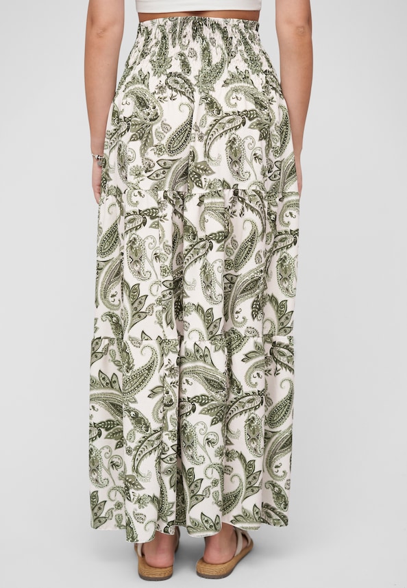 Maxi Skirt with paisley print-1