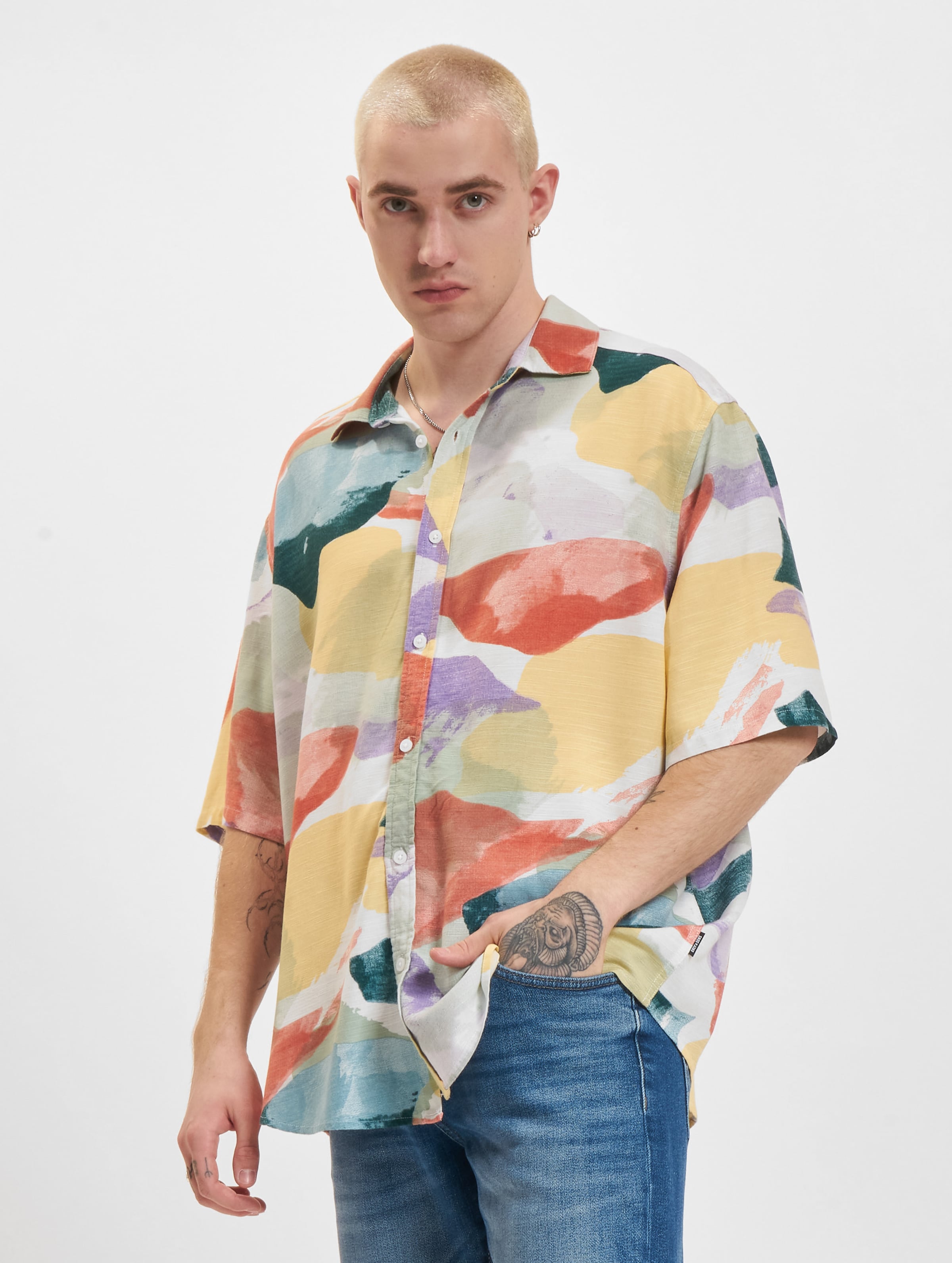 Only & Sons Bud Life Linen Hemden Männer,Unisex op kleur kleurrijk, Maat XL